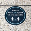 Distance Floor Stickers (Pack of 10)