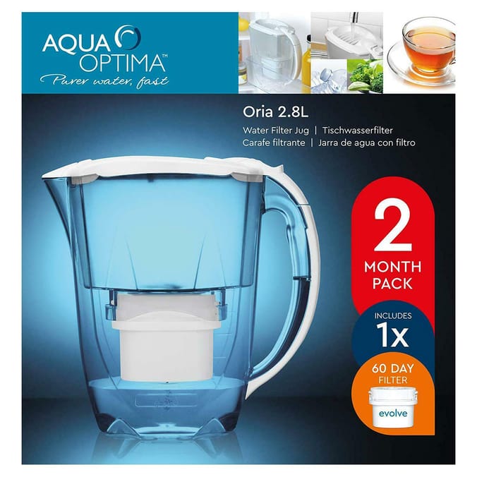 Aqua Optima Oria 2.8L Water Filter Jug Home Bargains