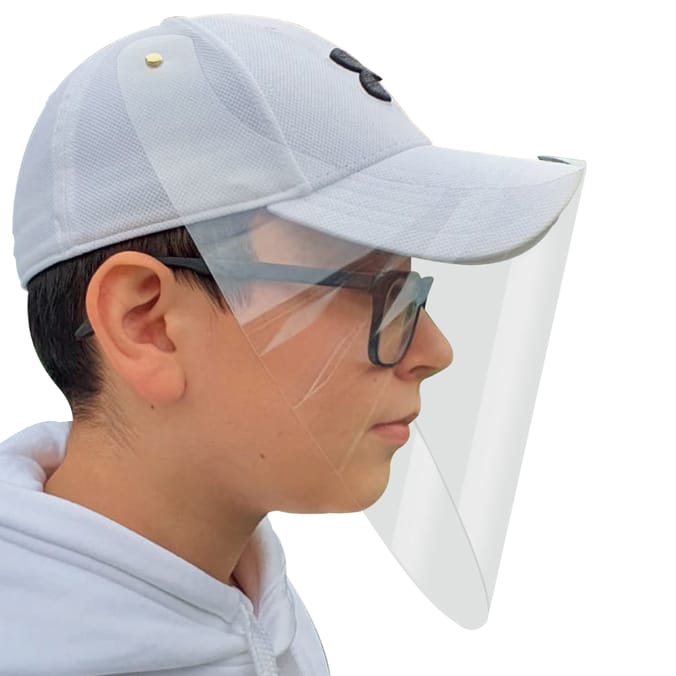 Baseball cap store face shield