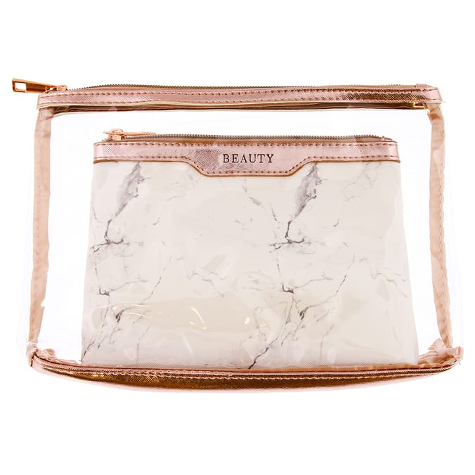 Beauty Cosmetic Bags, clear bags, cosmetics, make up, hair travel