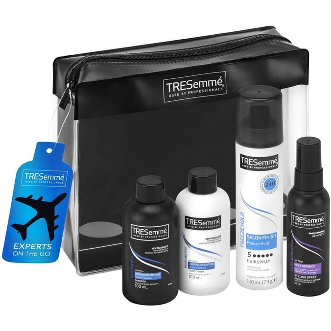 TRESemme 4 Piece Travel Set, shampoo, travelling, holiday, travels