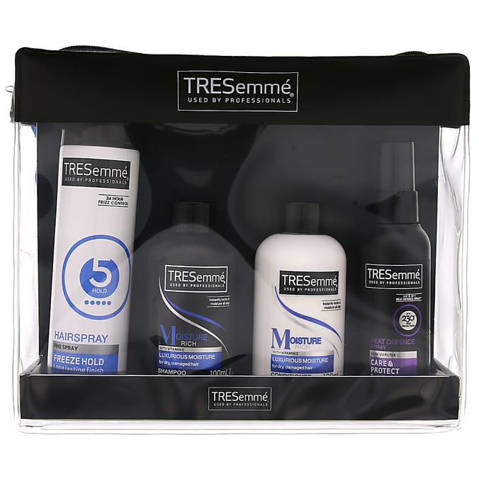 TRESemme 4 Piece Travel Set, shampoo, travelling, holiday, travels