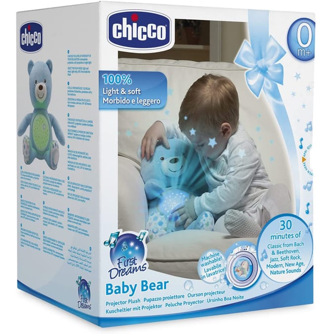 Chicco: First Dreams Baby Bear Projector Plush - Blue, baby, babies ...