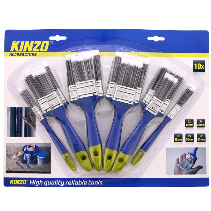 Kinzo 10 Piece Paint Brush Set,painting, brushes, diy, decorating, home