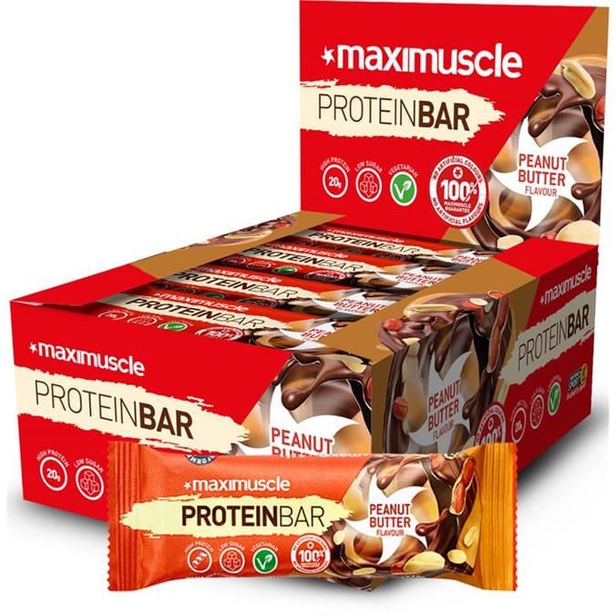Maximuscle Protein Bar Peanut Butter (12 x 55g Bar), proteins, bars