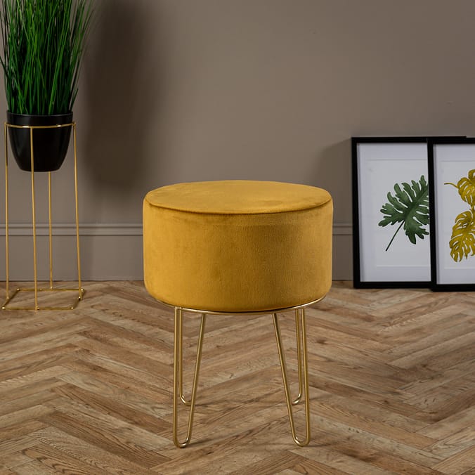 Mustard deals velvet stool