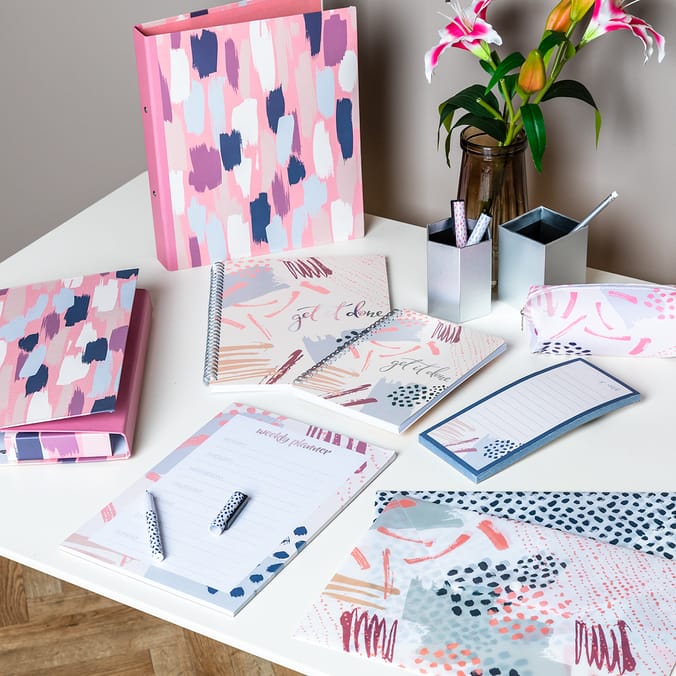 Brush Strokes Stationery Set, pens, paper, wallets, folders, back to school, uni, stationary