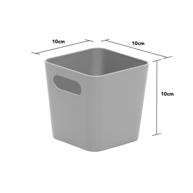 Wham Studio Square Pot, baskets, storage, wham, white, grey, tiny