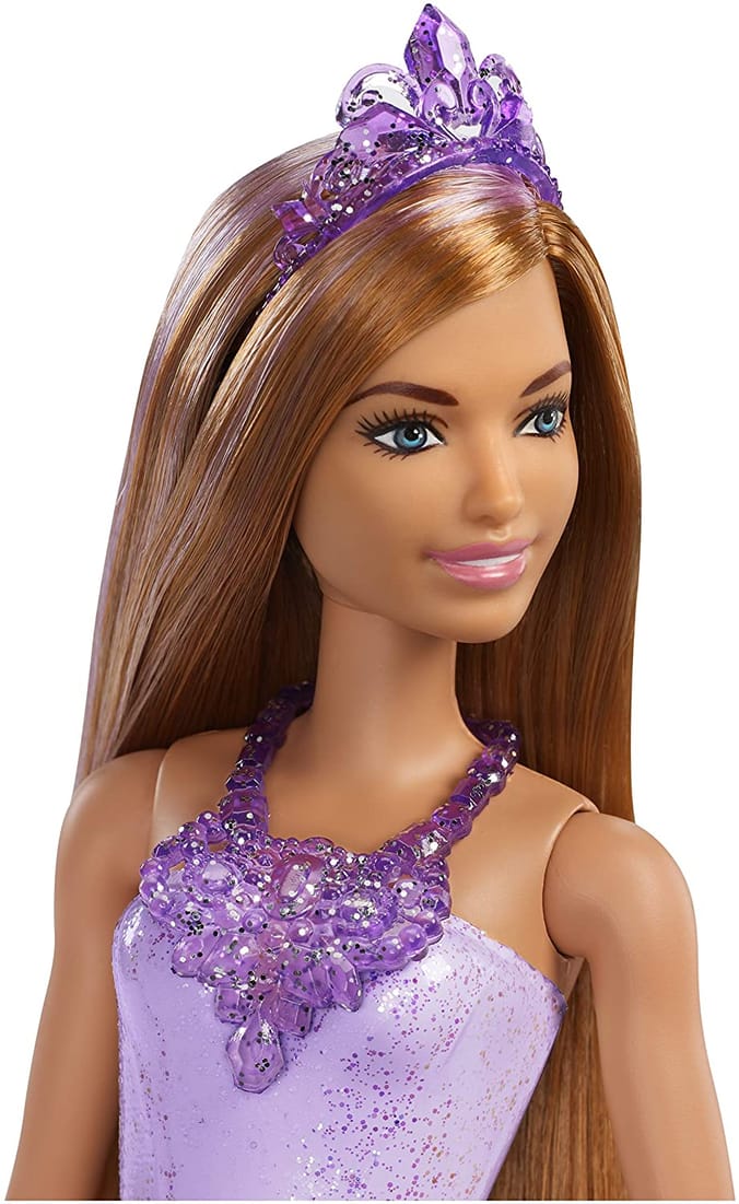 Barbie with purple dress on sale