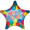 'Happy Birthday' Star Helium Balloon Bouquet (Delivery Included)