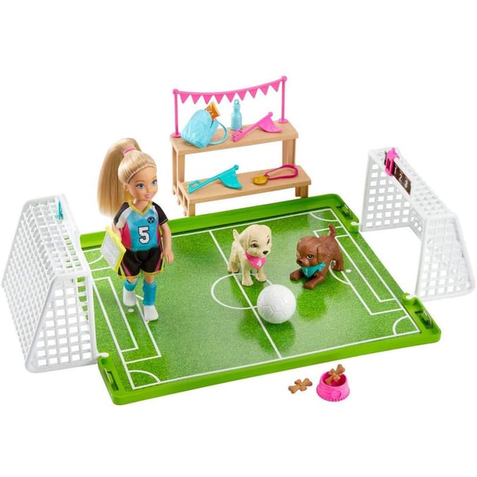 Barbie Chelsea Doll Soccer Playset & Accessories, barbies, dolls,  footballs, soccers, kids, girl's, girls, children's, childrens