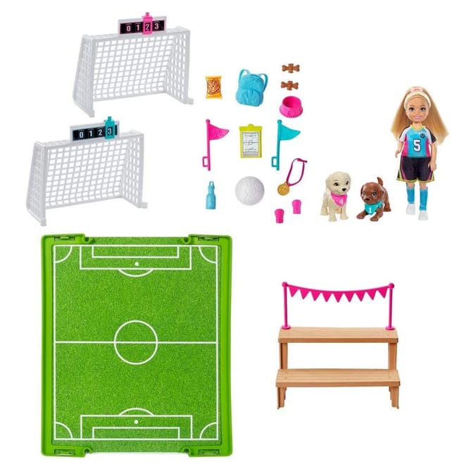 Barbie chelsea 2025 football playset