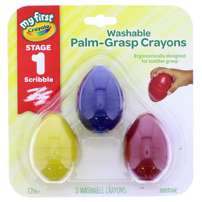 My First Crayola Washable PalmGrasp Crayons Stage 1 Scribble, crayons