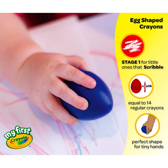 My First Crayola Washable PalmGrasp Crayons Stage 1 Scribble, crayons