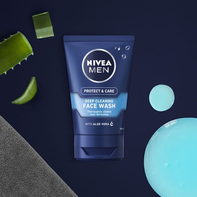 Nivea Men Protect & Care Deep Cleaning Face Wash 100ml, face washes
