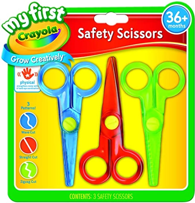 My First Crayola Safety Scissors 3 Pack, safety cutting up, young
