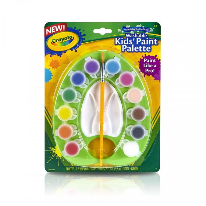 Crayola Washable Kids' Paint Palette, paints, palettes, artists young