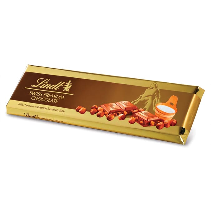 Lindt Milk Chocolate with Whole Hazelnuts (10 x 300g Bars), chocolates