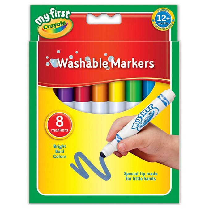 Crayola: My First Washable Markers toddler baby arts crafts colouring  coloring kids felt tip pens, educational