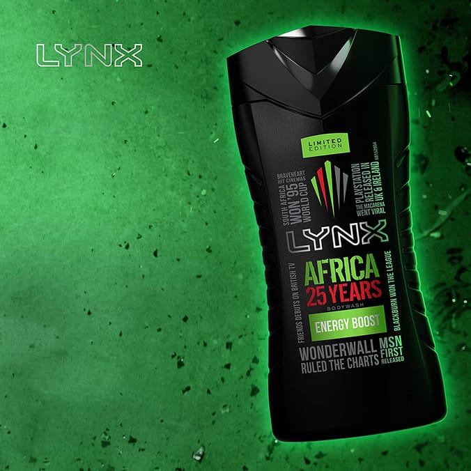 Lynx Africa 25 Years Bodyspray & Bodywash, gift sets christmas presents