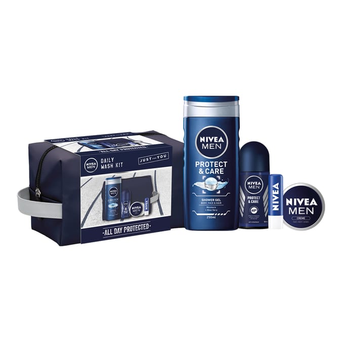Nivea Men All Day Protected Daily Wash Kit, body wash gift sets mens