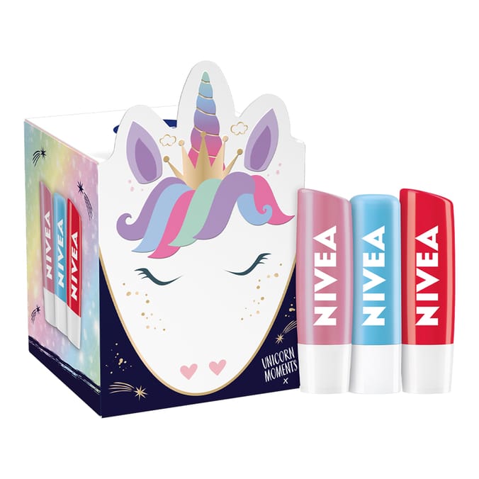 Nivea Lip Balm Unicorn Moments Set, gifts sets, presents, christmas