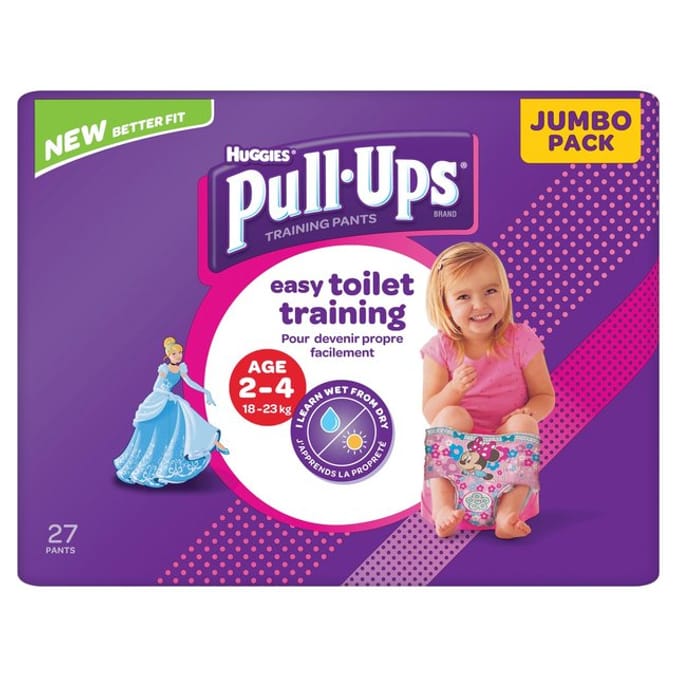 Huggies Pull-Ups Easy Toilet Training Age 2-4 Jumbo Pack (4 x 27