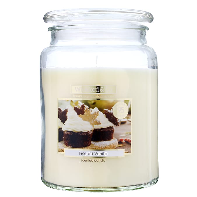 Wickford & Co. Frosted Vanilla Candle (6 x 18oz), cheap candles, yankee