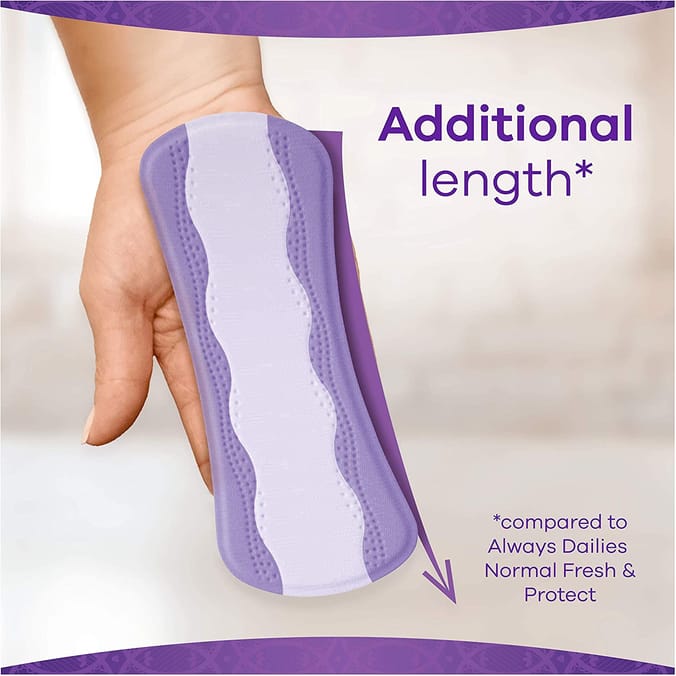 Always Dailies Long Plus Liners 38s (Case of 4) , periods pads panty