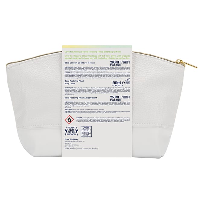 Dove Nourishing Secrets Relaxing Ritual Washbag Gift Set, dove, wash