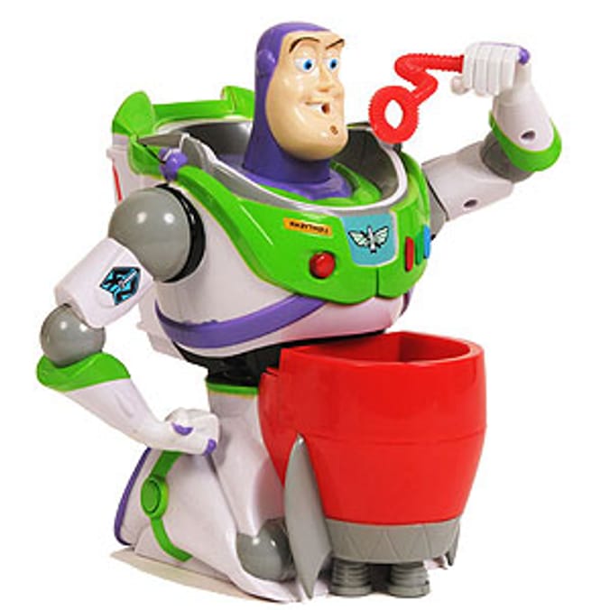 Toy Story Buzz Lightyear Light Up Bubble Blower Toy Figure 