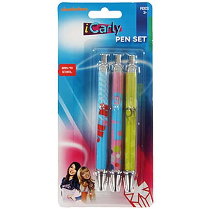 iCarly 3 Pack Pens Home Bargains