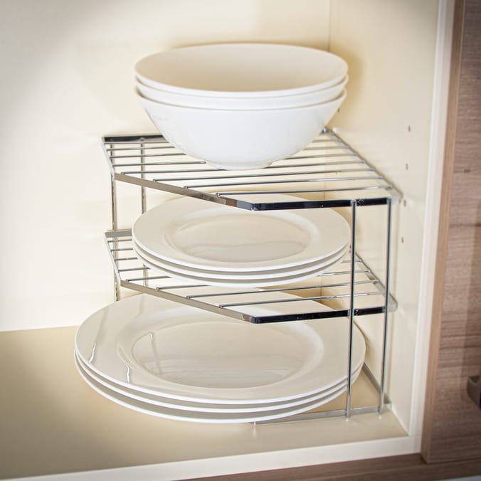 Corner plate rack online asda