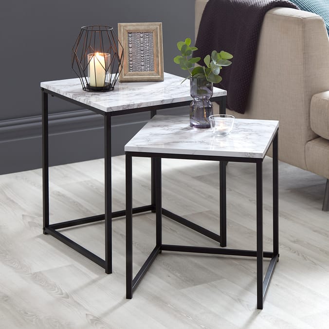 Home bargains white on sale side table