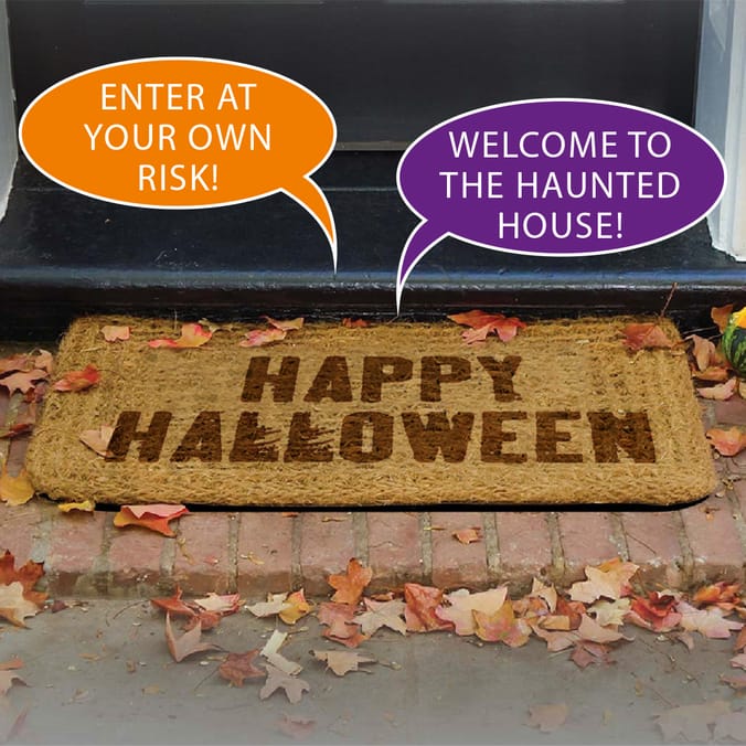 Haunted House Scary Voice Doormat Sensor, talking doormat door mats