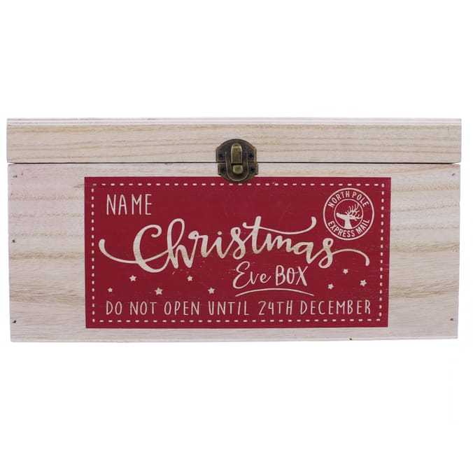 Wooden LED Xmas Eve Box, boxs, boxes, christmas, festive, traditional