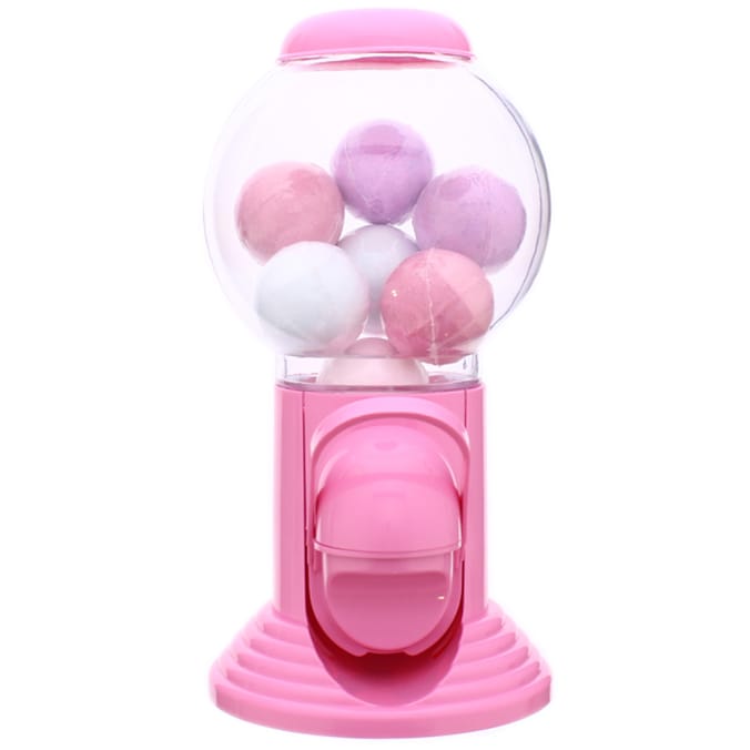 Gumball Machine with Bath Bombs, fizzer, bomb, bombs, machine, pink