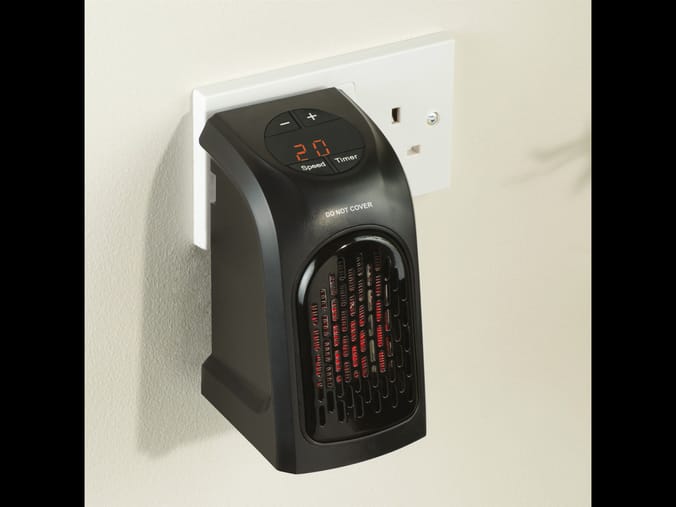 Daewoo 400w Digital Plug In Heater,, portable heaters heating winter fuel  space saving slim small | Home Bargains