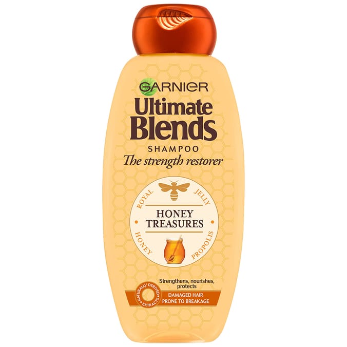 Garnier Ultimate Blends Honey Shampoo 360ml hair hairwash treasures treasure blend ladies womens women girls ladie s health beauty personal car Home Bargains