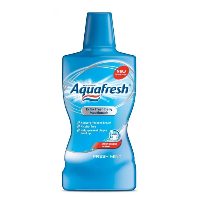 Aquafresh Extra Fresh Daily Mouthwash (500ml x 8 Bottles)