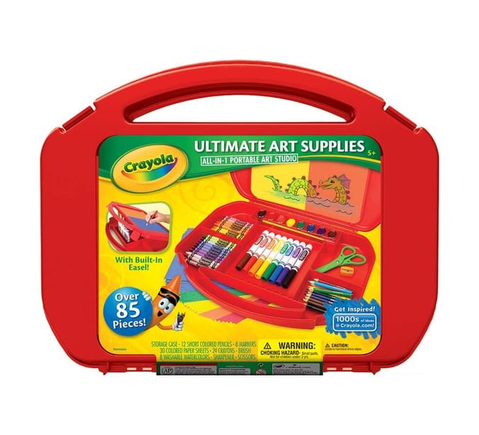 Crayola 85 Piece Ultimate Art Supplies & Easel, arts an crafts