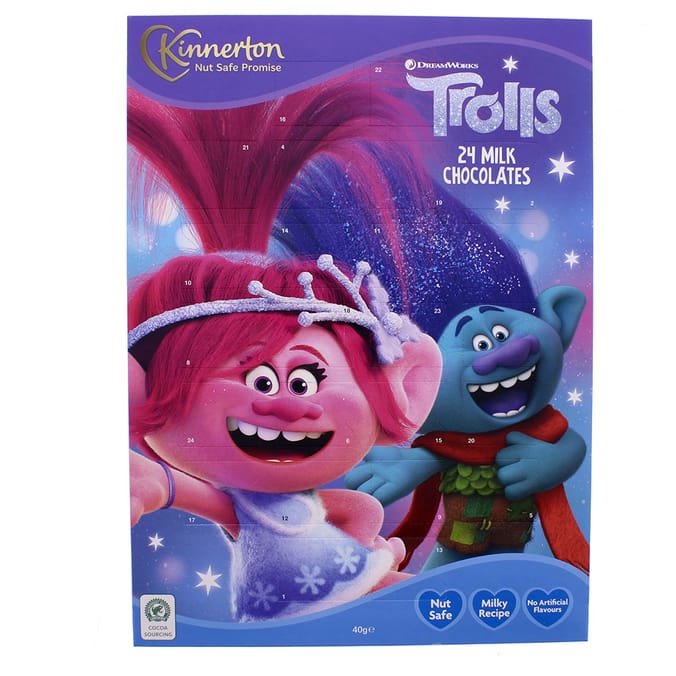Kinnerton Trolls Advent Calendar (Case of 18), trolls, dreamworks