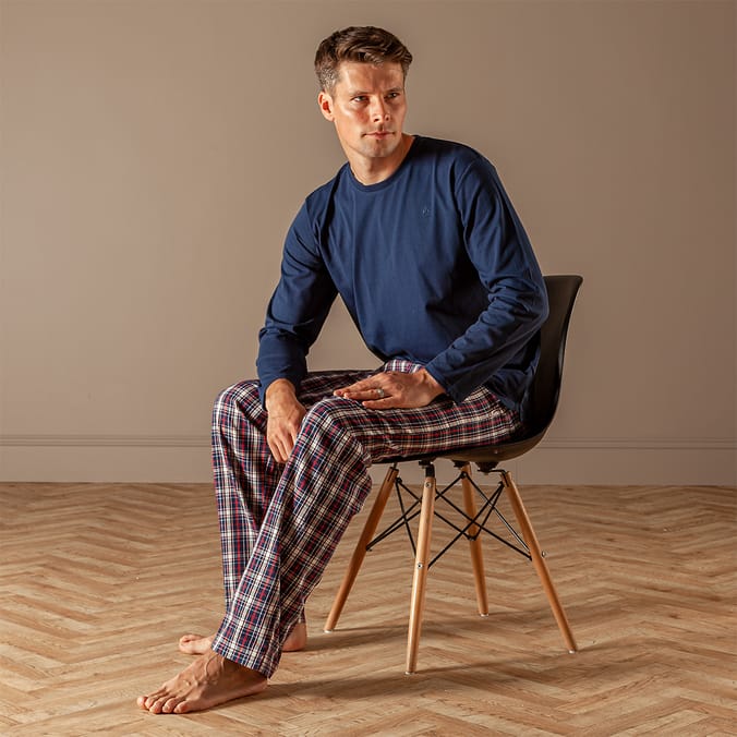 Jeff Banks Long PJ Set mens sleeve pants nightwear sleepwear