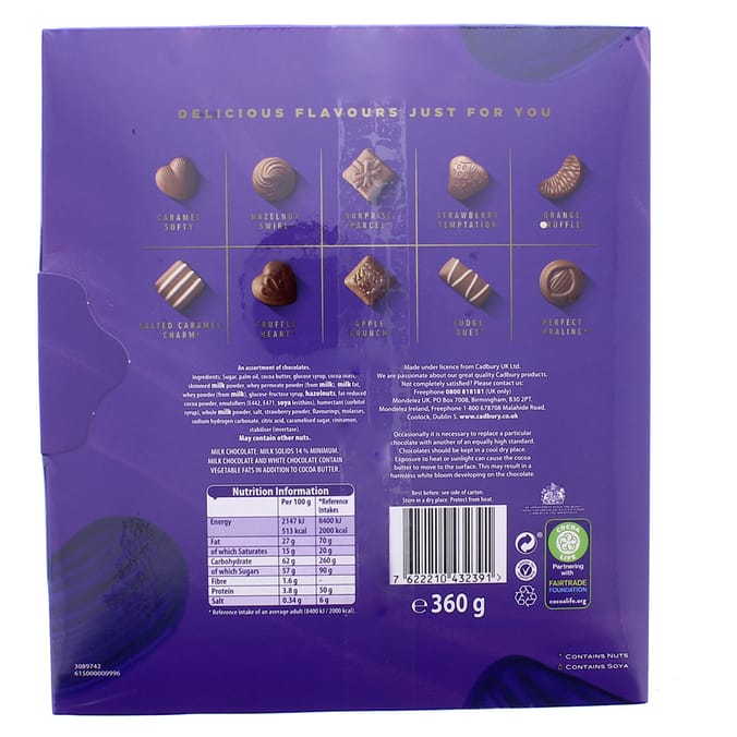 Cadburys Milk Tray 360g, Cadburys Milk Tray 360g, caramel, chocolate