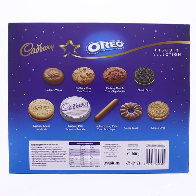 Cadbury Oreo Biscuit Selection 500g, box, boxes, mixed, xmas, christmas