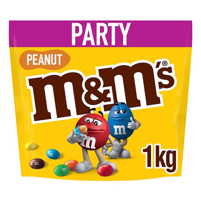 M&M's Peanut Chocolate Party Pouch 1kg, chocolates, choc, gift