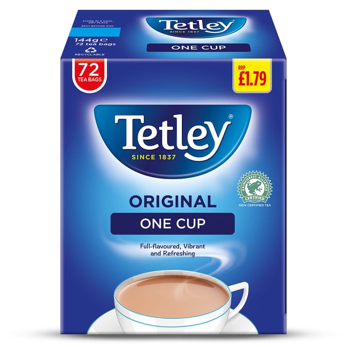 Tetley: Original One Cup 72 Tea Bags 144g