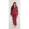 Sleep in Ladies Pyjamas - Red Tartan Lurex