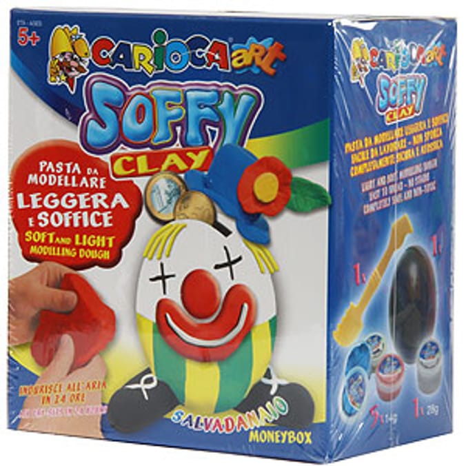 Soffy Clay Clown Money Box Set Home Bargains