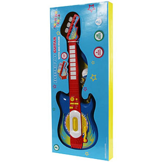 Toy Music Guitar with Mic Stand - Blue